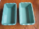 New ListingCelebrate It Set of 2 Ceramic Teal Loaf Pans 10"x6"