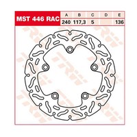 TRW Bremsscheibe (FüR: Honda NC 750 D Integra ABS DCT RC71 14 Hinten )