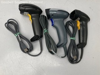 Lot of 3 Assorted Handheld Barcode Scanners Tested