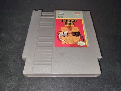 Jordan vs. Bird: One on One Authentic Nintendo NES EXMT condition game cartridge