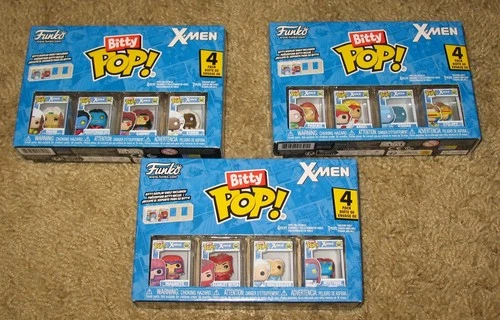 X-MEN BITTY POP, 4 PACK, LOT OF 3, "NEW"
