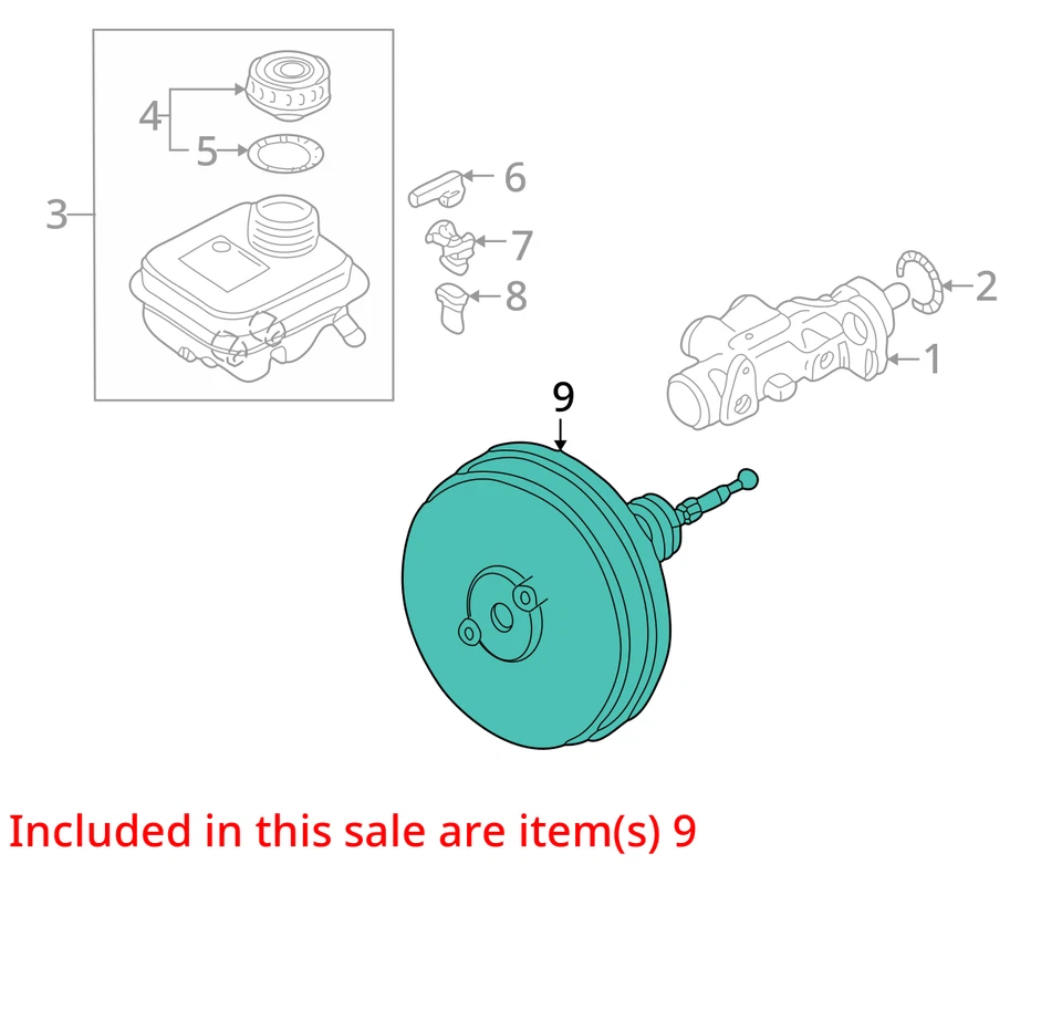Potenciador de freno compatible con 01-05 AUDI ALLROAD 10089154 Foto 4 de 4
