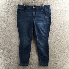 Terra  Sky Skinny Jeans Womens 16W Petite Blue Dark Wash Stretch Zip Fly Denim