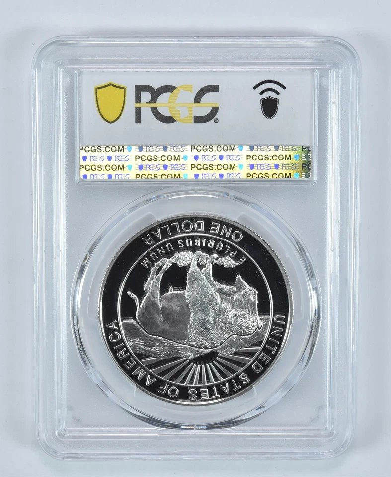 1999-P Yellowstone Commemorative Dollar PR69 DCAM PCGS Blue Label *2769 - Image 2 of 4