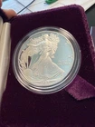 1987-S $1 AMERICAN SILVER EAGLE PROOF  1 oz .999 PROOF w/OGP & COA