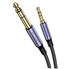 3.5mm to 6.35mm TRS Stereo Audio Cable,6.35 1/4" 6.6FT/2Meter Nylon Braided