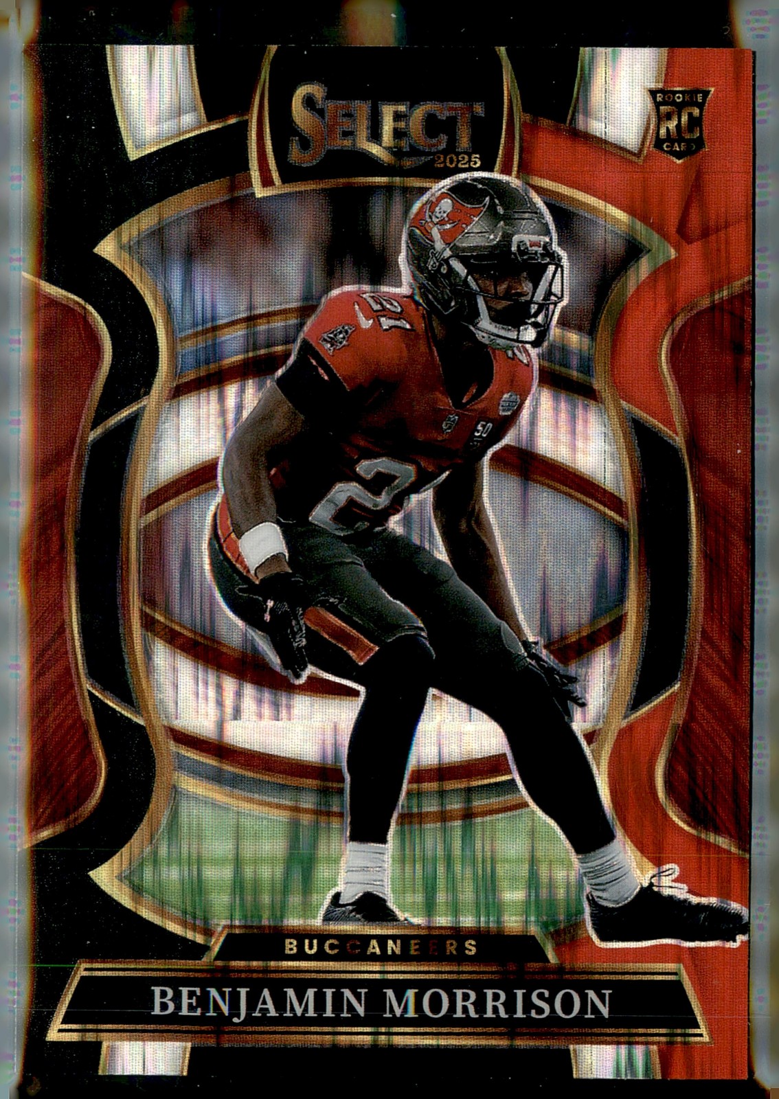 2025 Panini Select #39 Benjamin Morrison Black and Red Prizm Shock