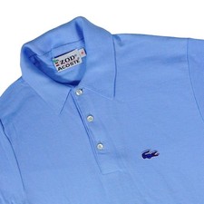Vintage 80s Izod Lacoste Sky Blue Crocodile Golf Polo Men  s Small