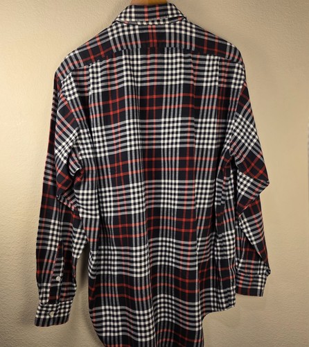 Polo Ralph Lauren Shirt Mens Medium Black Red White Plaid Long Sleeve Button Up - Picture 3 of 6