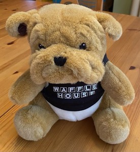 Waffle House Plush Bulldog Pup Bear 10” Tall