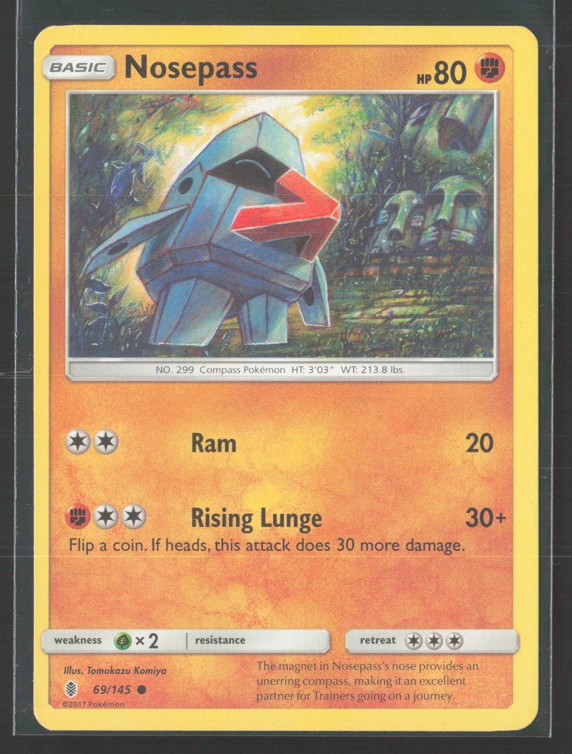 Nosepass 69/145 Common Guardians Rising Pokemon Lightly Played