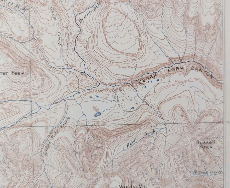 Vintage 1904 USGS YELLOWSTONE PARK WYOMING Map ~ Old Antique CRANDALL SHEET - Image 3 of 4