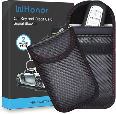 Whonor Faraday Tasche für Autoschlüssel, Keyless Entry Signalblocker, Diebstahlsicherung RFID