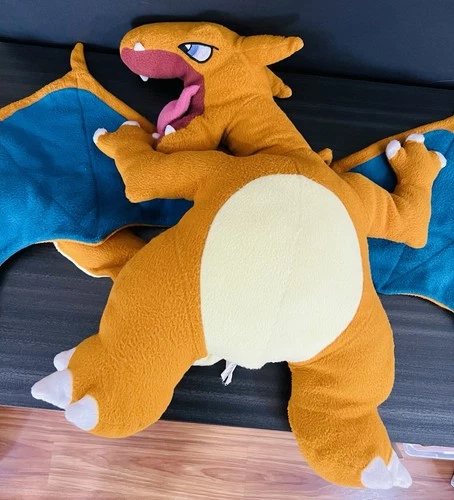 VINTAGE 2000 Pokemon Charizard Cuddle Pillow 24" Jumbo Plush Simba Toys VTG RARE