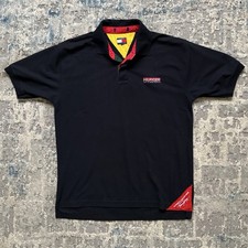 Vintage Tommy Hilfiger Sailing Gear Polo Mens XL 90s y2k Black VTG