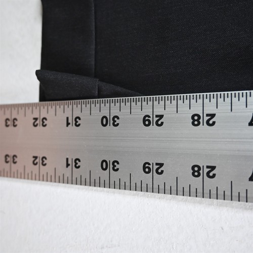 Pantalones de vestir plisados con puños 100 % lana gris carbón hechos a medida en Italia 34x32 - Imagen 4 de 9