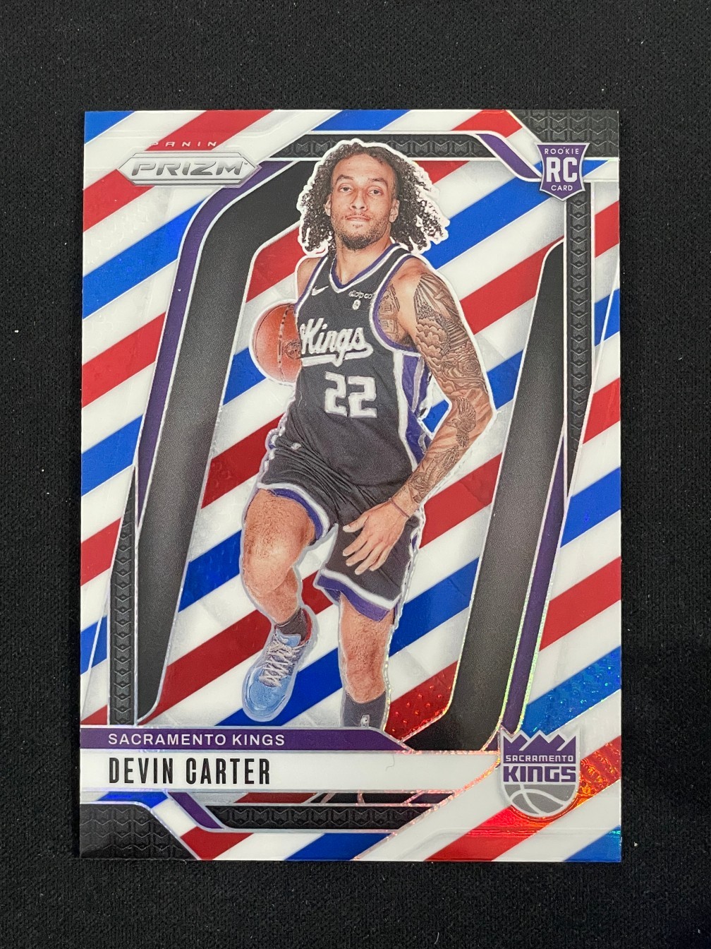 Devin Carter 2024-25 Panini Prizm Red White Blue Prizm RC #231