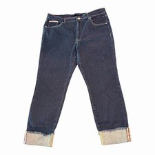 Tommy Hilfiger Women  s Tribeca Skinny Jeans Plus Size 16 Dark Wash Ankle Cuffed