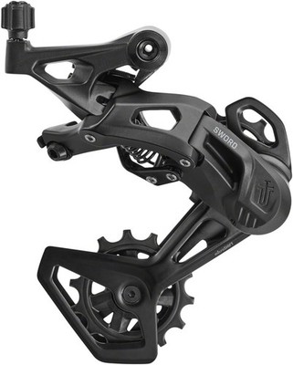 microSHIFT Sword Black 9/10-Speed Rear Derailleur | Medium Steel Cage, 48T