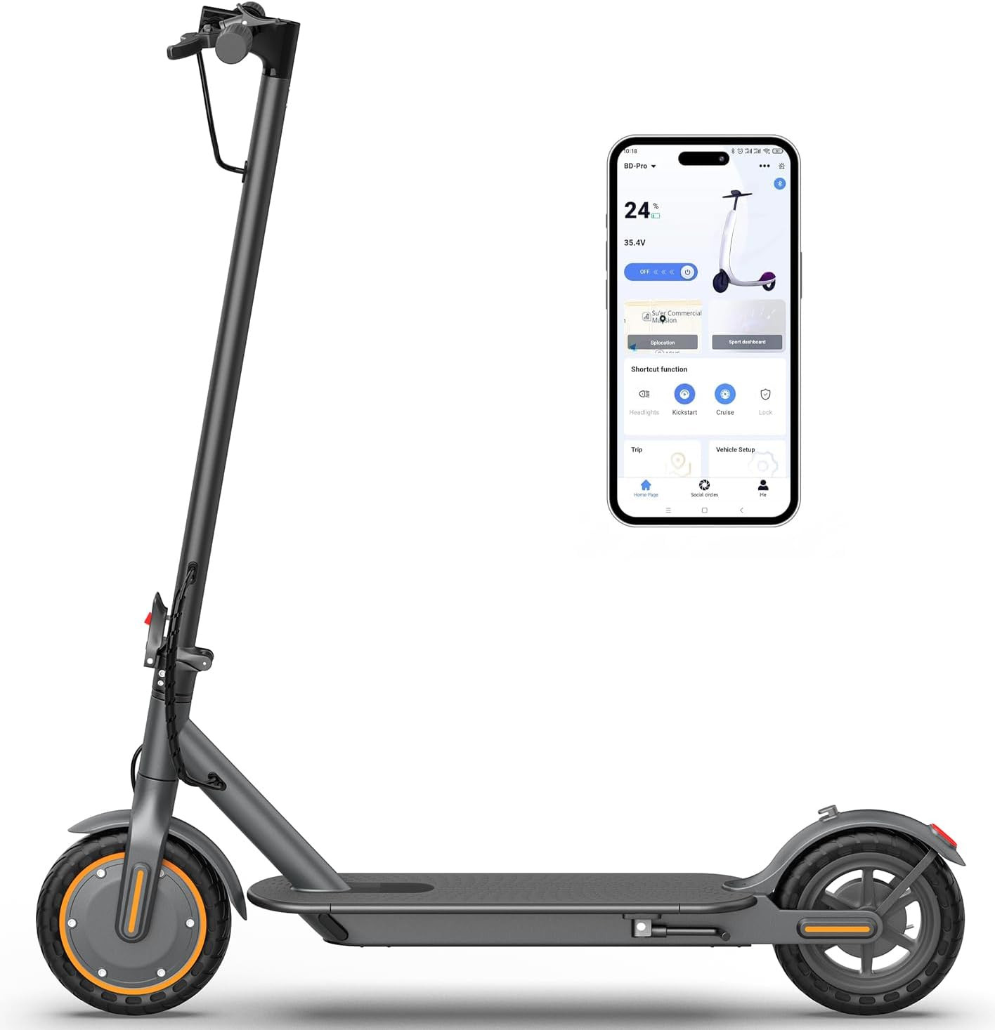 Monopattino Elettrico Adulto, Scooter Elettrico Pieghevole, Velocità Fino a 25 K