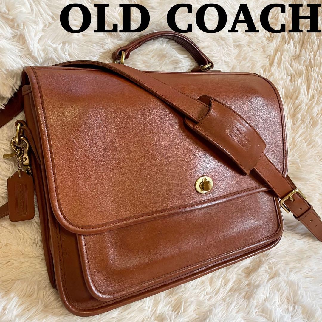 Coach Leather 2Way Shoulder Bag Brown G07233349 Authentic