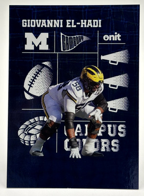 Giovanni El-Hadi 2025 Onit Michigan Wolverines Campus Colors Blue Foil CC-3