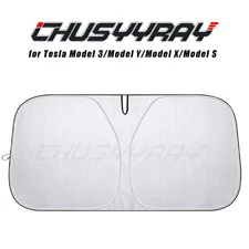 For Tesla Model 3 2022 Windshield Sun Shade Front Cover Sunshade Foldable w/Bag