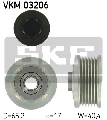 ENGINE ALTERNATOR PULLEY SKF VKM 03206 A FOR OPEL ASTRA H,VECTRA C,ASTRA H GTC - Picture 2 of 5