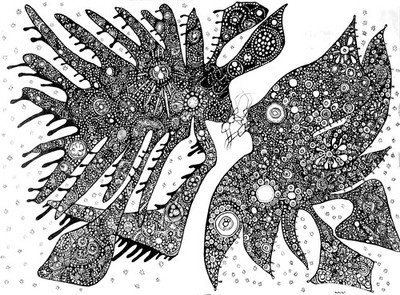 Original Surreal Art A3 - Eldritch Dark Ink Drawing - Gothic Horror Aesthetic
