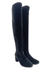 MANGO Cuissarde Dames Botte haute T EU 39 noir style décontracté