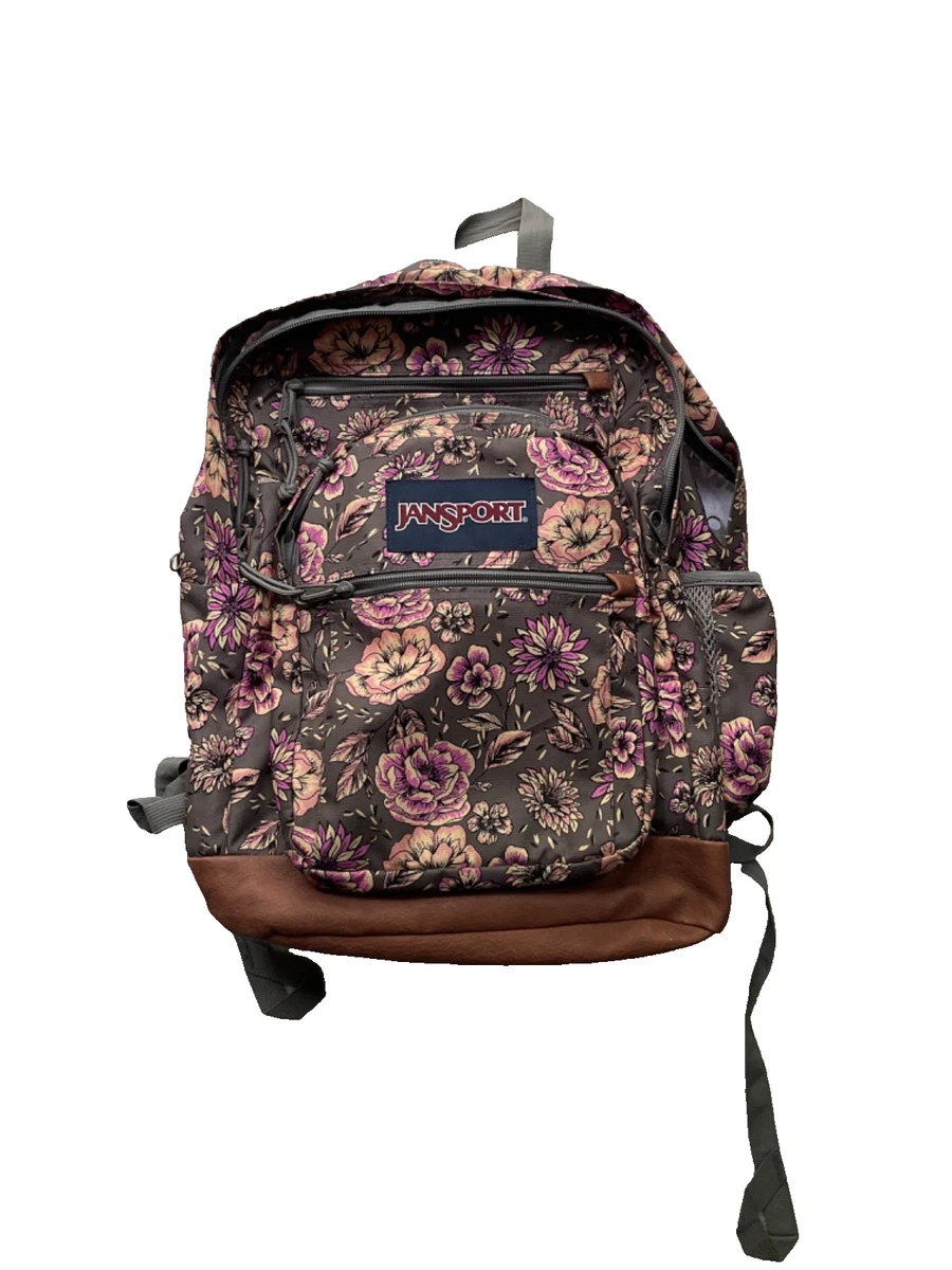 JanSport Floral Backpack Laptop School Travel Bag Brown Pink Multi Pocket | eBay JanSport Floral Backpack Laptop School Travel Bag Brown Pink Multi Pocket | eBay