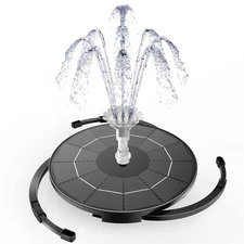 3.5W Solar Fountain Pump with Multiple Nozzles, Solar Powered Water Fountain ...