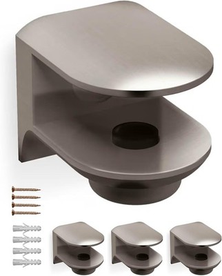 4 Klemmtablarträger RM03 Glasbodenträger für Glasstärken 6 11 mm Glashalter Set
