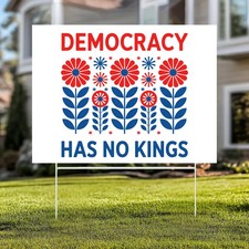No Kings Protect Democracy Yard Sign Political Protest Sign