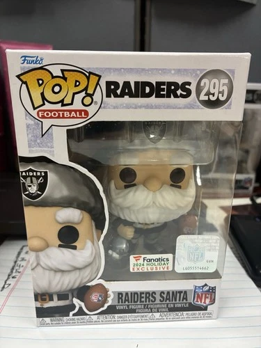 Funko POP! NFL Las Vegas Raiders 2024 Santa Claus Figure #295 Limited Exclusive!