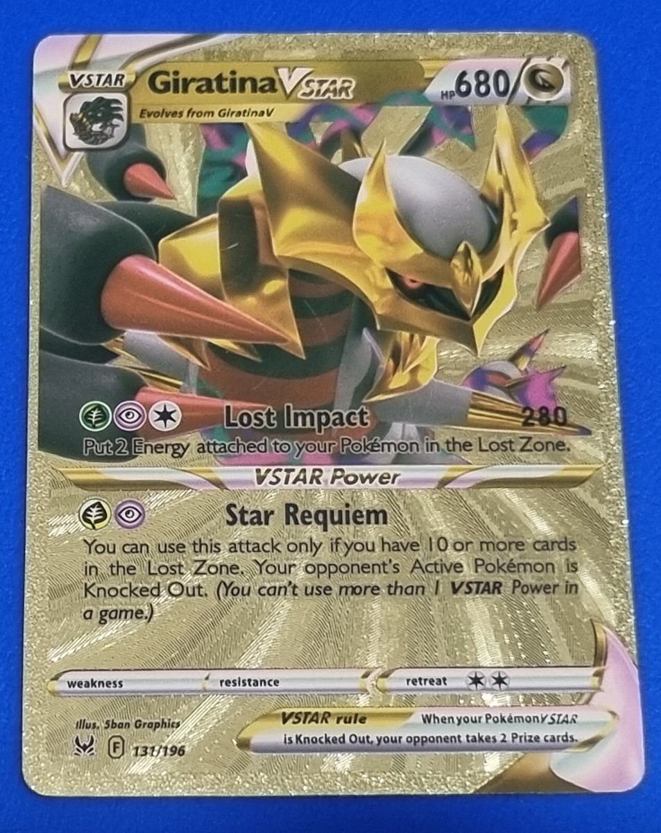 Pokemon Card English Giratina Vstar HP680 Gold Color | eBay