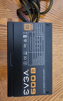 EVGA Power Supply 100-BR-0600-K1 600 BR 600W 80+BRONZE 12V PCI Express Gaming