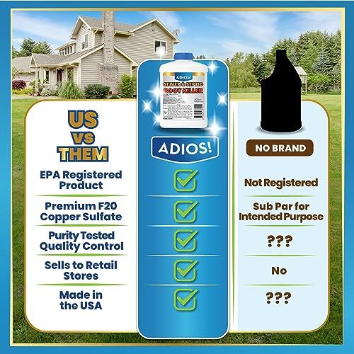 Adios! Copper Sulfate Root Killer for Trees and Shrubs, Protects Sewer
