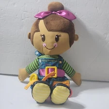 Playskool Hasbro Dressy Kids Girl Doll Sensory Button Zipper Belt Tie 2021 16"