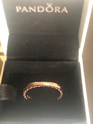 NEW Pandora Rose Classic Hearts Ring 186237 RETIRED stacking