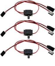 Apex RC Products Futaba Style 3 Way On/Off Switch W/ Charge Lead -3 Pack 1055