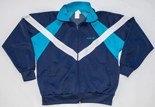 Vintage 1980s ADIDAS Multi Blue Colored Accented Track Jacket Men's Size MD/LRG