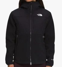 THE NORTH FACE WOMEN'S DENALI HOODIE FULL ZIP JACKET BLACK Size S, M, L, XL, XXL