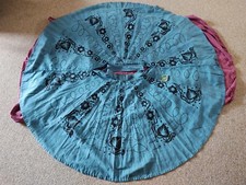 NWT Vintage Mexican handpainted circle skirt S 28" waist cotton pockets. 1960s 