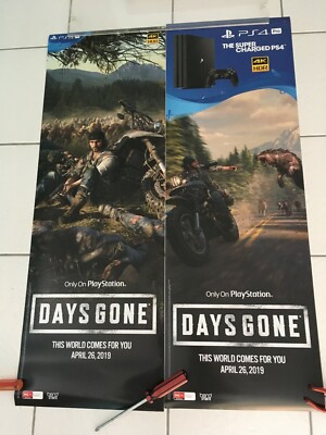 DAYS GONE  2019  HORROR  ZOMBIES SURVIVAL MINT AUST 2 X PACK DS GAMES POSTER #3L