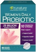 trunature Women's Daily Probiotic, 90 Vegetarian Capsules 25 Billion EXP10/2026