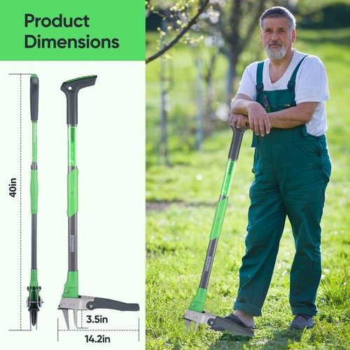 Grootpow WP5 Heavy Duty Weed Puller Tool Stand Up Dandelion Weeder with 40" H... - Picture 9 of 9