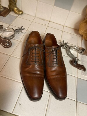 Santini Brown Lizard Skin Leather Oxford Shoes US 9 Santini Brown Lizard Skin Leather Oxford Shoes US 9 main image 2