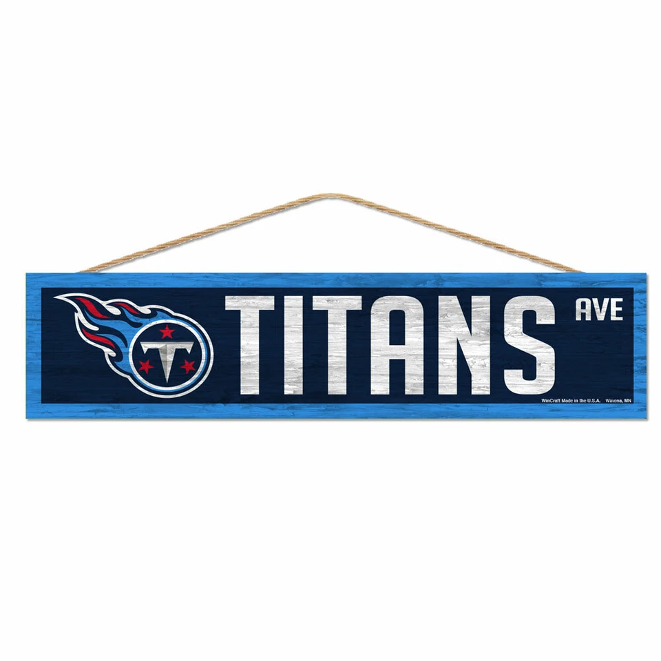 NFL Tennessee Titans Avenue Ave Wood Sign Holzschild Holz Wandschumuck Deko