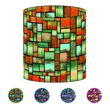 ArtToFrames 10" Lamp Shade Stained Glass Style Designs Acrylic Uno or Spider Fit